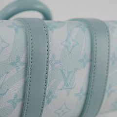 Louis Vuitton Keepall Bandouliere Aqua 25 Blue
