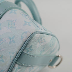 Louis Vuitton Keepall Bandouliere Aqua 25 Blue