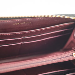 Chanel Caviar Zip Long Wallet Black