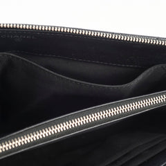 Chanel Caviar Iridescent Zip Pouch Black