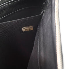 Chanel Caviar Iridescent Zip Pouch Black