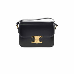 Celine Teen Shiny Calfskin Triomphe Black