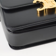 Celine Teen Shiny Calfskin Triomphe Black