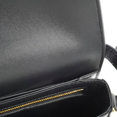 Celine Teen Shiny Calfskin Triomphe Black
