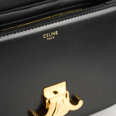 Celine Teen Shiny Calfskin Triomphe Black