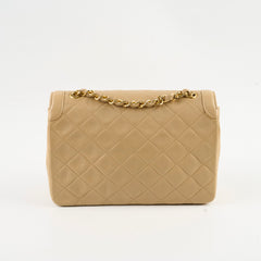 Chanel Vintage Flap Bag Beige 24K Lambskin (1 Series)
