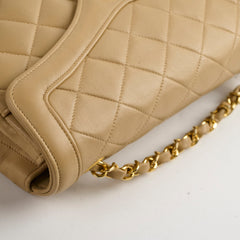 Chanel Vintage Flap Bag Beige 24K Lambskin (1 Series)
