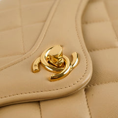 Chanel Vintage Flap Bag Beige 24K Lambskin (1 Series)
