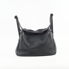 Hermes Lindy 30 Clemence Noir X Stamp