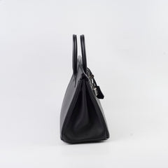 Hermes Birkin 25 Noir Epsom Palladium-N Square Stamp