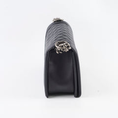 Chanel Old Medium Boy Lambskin Black