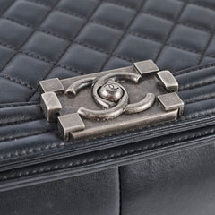 Chanel Old Medium Boy Lambskin Black