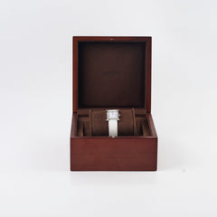 Hermes 25mm H Heure Small with Diamonds Blanc