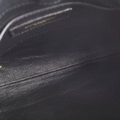 Saint Laurent Victoire Quilted Chain Clutch Black