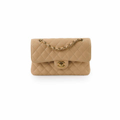 Chanel Classic Flap Small Beige Microchipped