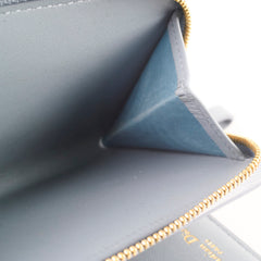 Christian Dior Cannage Caro Zipped Wallet Scarlet Blue