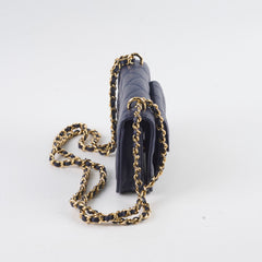 Chanel Mini Wallet On Chain Caviar Navy
