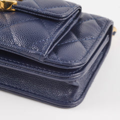 Chanel Mini Wallet On Chain Caviar Navy