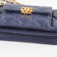 Chanel Mini Wallet On Chain Caviar Navy