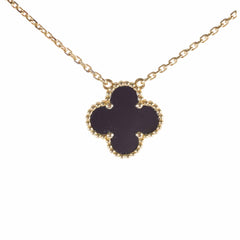 Van Cleef & Arpels Vintage Alhambra Onyx Necklace