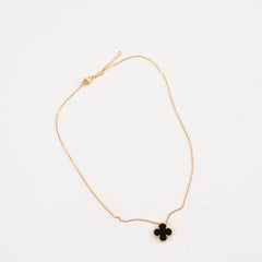 Van Cleef & Arpels Vintage Alhambra Onyx Necklace