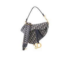 Christian Dior Medium Saddle Oblique Navy