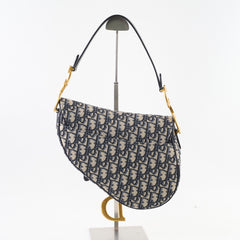 Christian Dior Medium Saddle Oblique Navy