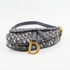 Christian Dior Medium Saddle Oblique Navy