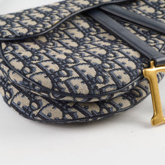 Christian Dior Medium Saddle Oblique Navy
