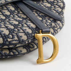 Christian Dior Medium Saddle Oblique Navy