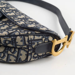 Christian Dior Medium Saddle Oblique Navy