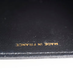 Chanel Vintage 24k Wallet On Chain WOC Lizard Black