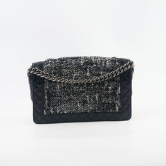 Chanel Enchained Boy Calfskin/Tweed Black