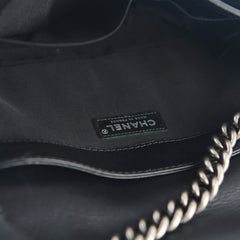 Chanel Enchained Boy Calfskin/Tweed Black