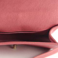 Chanel Boy Old Medium Chevron Caviar Dark Coral/Pink