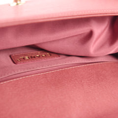 Chanel Boy Old Medium Chevron Caviar Dark Coral/Pink