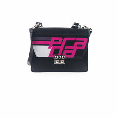 Prada Elektra Smooth Leather/Saffiano Crossbody Black