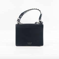 Prada Elektra Smooth Leather/Saffiano Crossbody Black