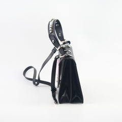 Prada Elektra Smooth Leather/Saffiano Crossbody Black