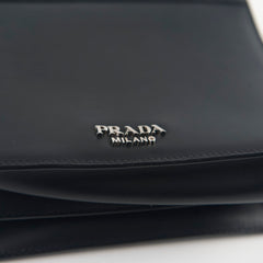 Prada Elektra Smooth Leather/Saffiano Crossbody Black