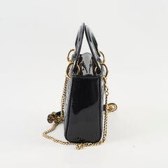 Christian Dior Lady Dior Mini Patent Black