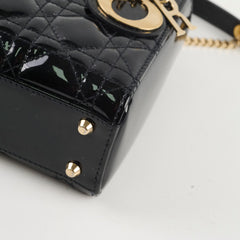 Christian Dior Lady Dior Mini Patent Black
