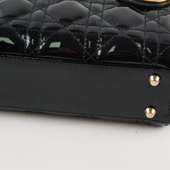 Christian Dior Lady Dior Mini Patent Black