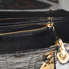 Christian Dior Lady Dior Mini Patent Black