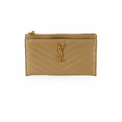 Saint Laurent Bill Pouch Dark Latte GHW