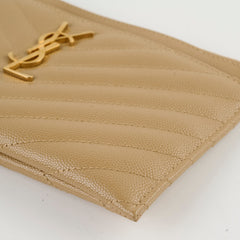 Saint Laurent Bill Pouch Dark Latte GHW