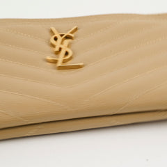 Saint Laurent Bill Pouch Dark Latte GHW