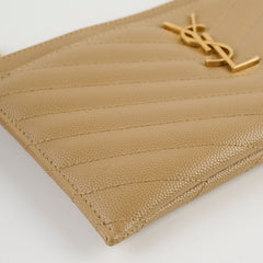 Saint Laurent Bill Pouch Dark Latte GHW