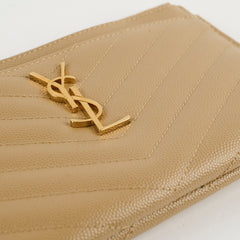 Saint Laurent Bill Pouch Dark Latte GHW