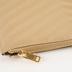 Saint Laurent Bill Pouch Dark Latte GHW